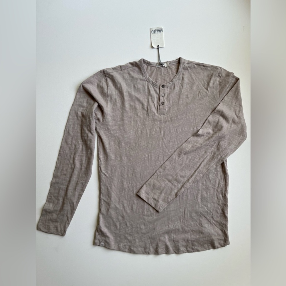 Barefoot Dreams | Men's Malibu Collection Long Sleeve Slub Henley Sz L NWT